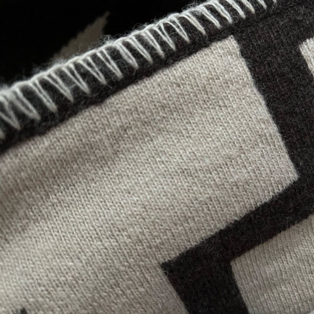 LRL Lambswool Blend Two-Ply Boiled Contrast Tribal Knit Poncho NWOT - Picture 12 of 15